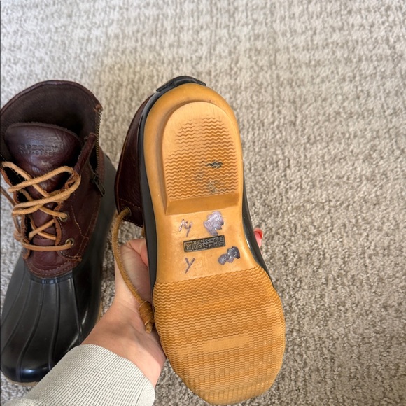 Sperry Dark Brown and Black Duck Boots - Picture 9 of 11
